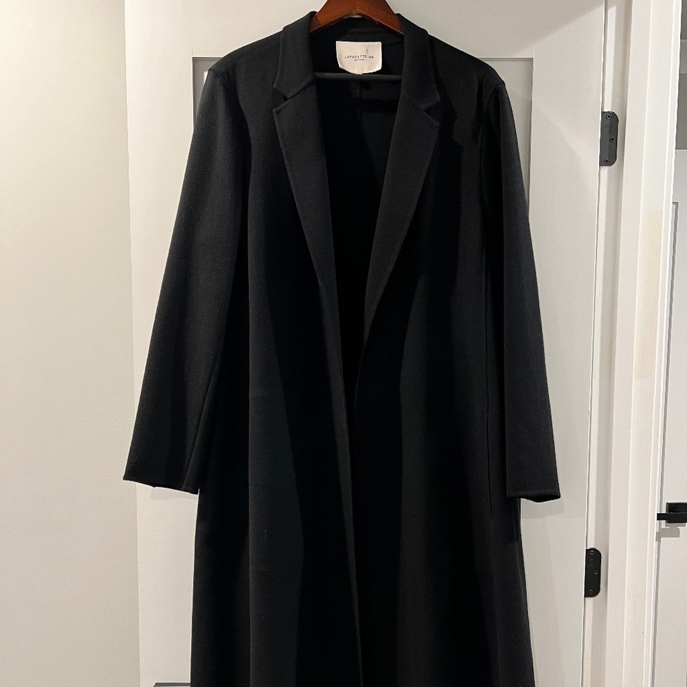 Lafayette 148 KINDWOOL NOUVEAU CREPE A-LINE JACKET